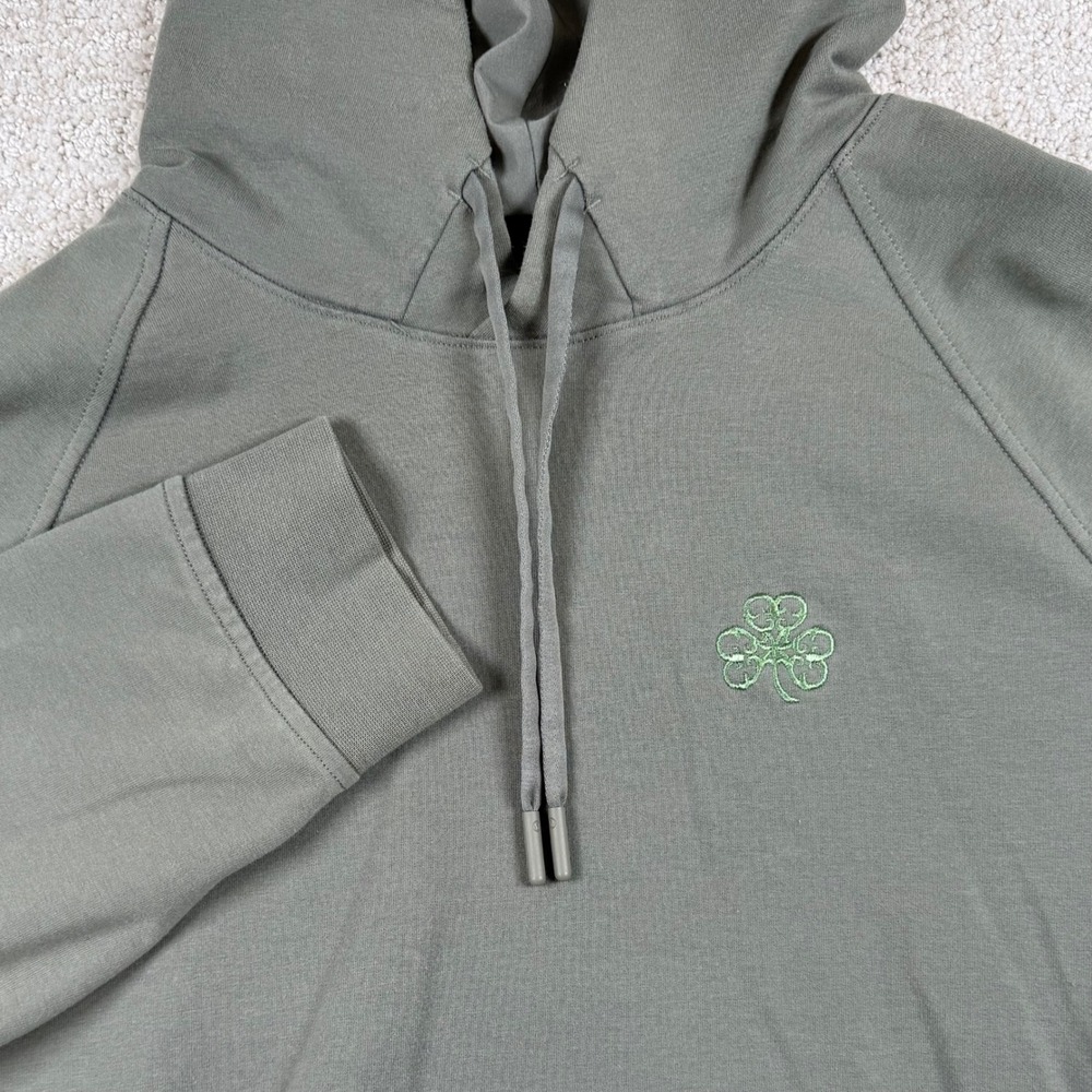 Lululemon Mens Medium Olive Green Shamrock City Sweat Pullover Hoodie *Read